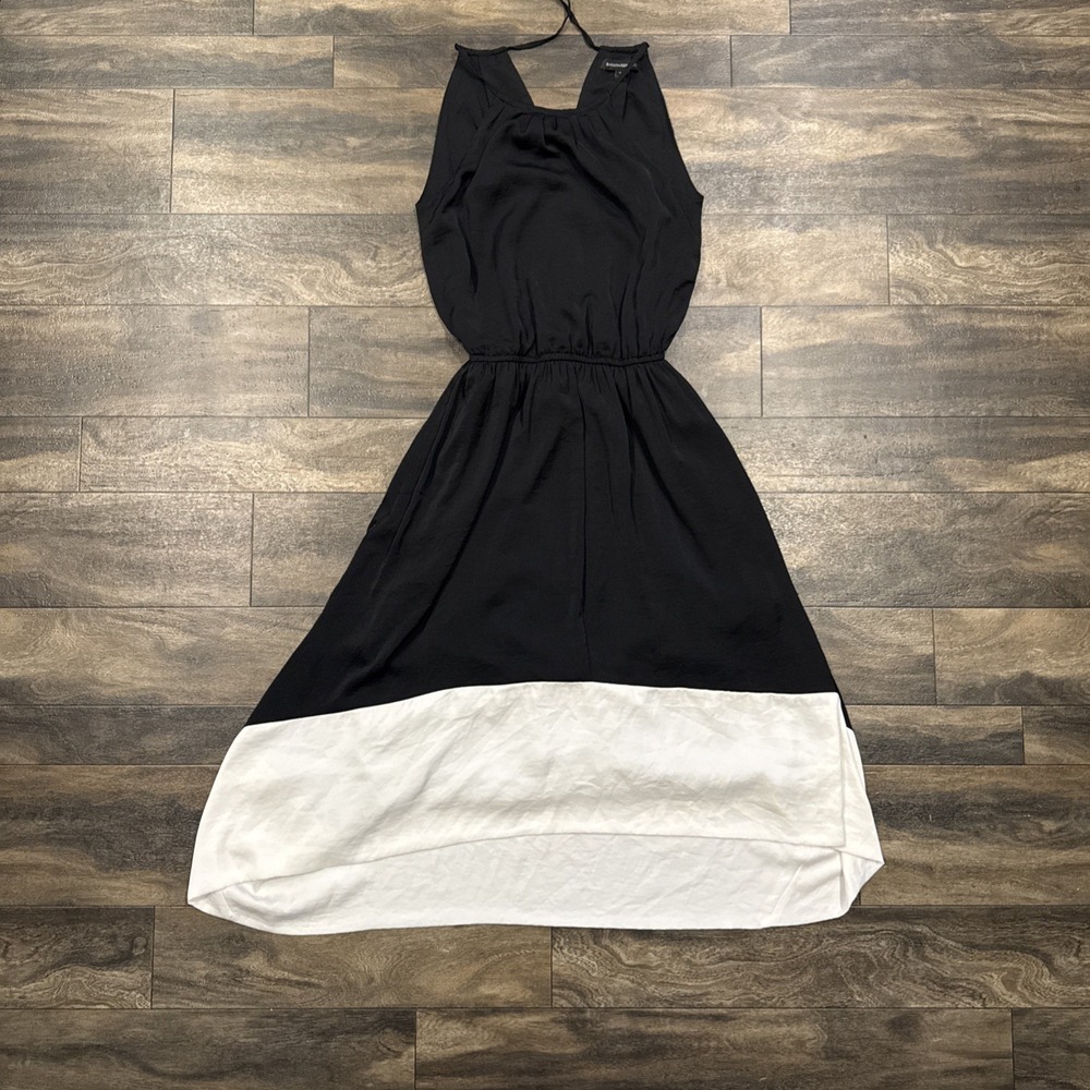 Banana Republic Two-Tone Sleeveless Maxi Dress Women's Tall 2 White Flared Hem